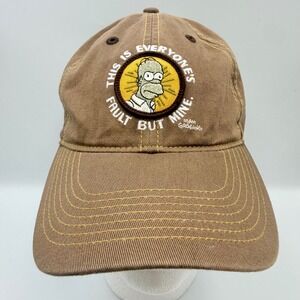 The Simpsons Homer Simpson Brown Cotton Baseball Hat Bio-Domes Strapback Cap